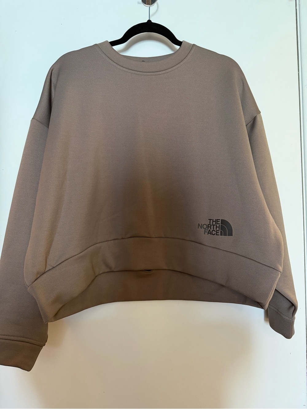 The North Face Women's Taupe Crew Sweatshirt with Logo
